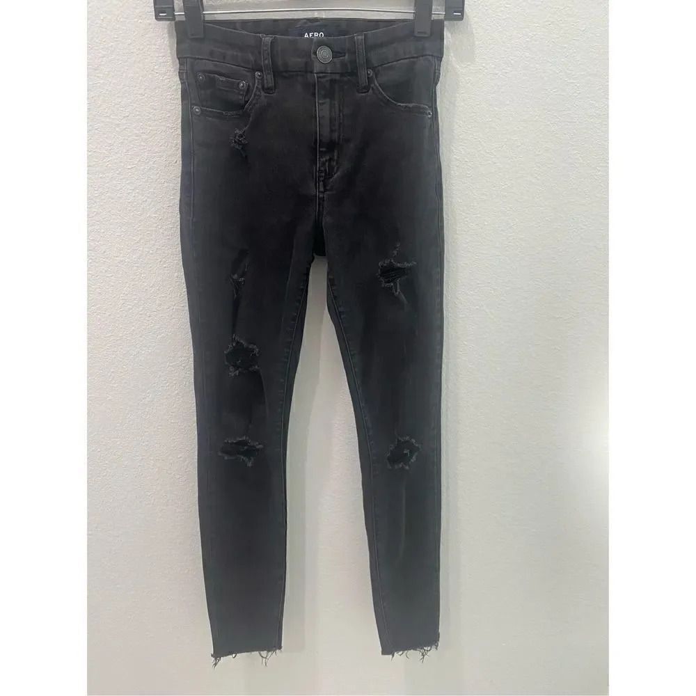 Aeropostale High Waisted Black Curvy Skinny Jeans Size 0